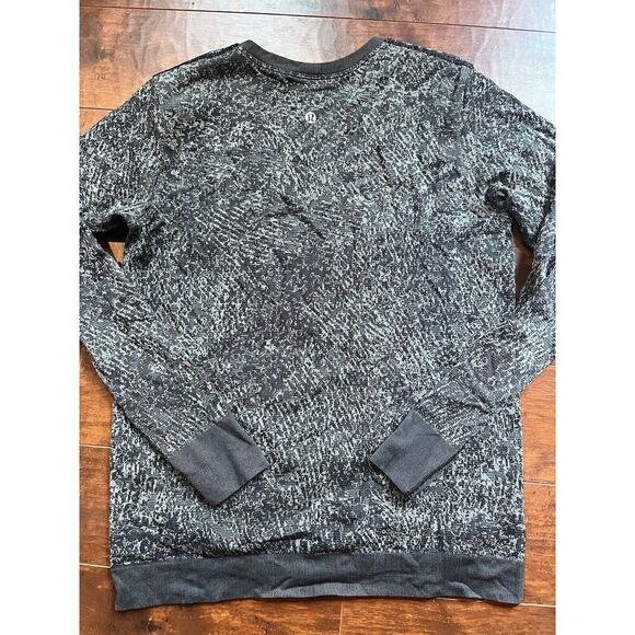 Lululemon Swiftly Breathe Long Sleeve Floral Black Rhino Grey Active 6? READ - Picture 4 of 5